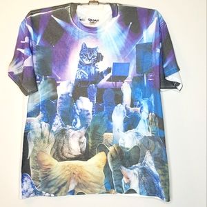 new DJ Cat tee LARGE Kitty Party Rap Music 42 44 men's unisex gift